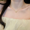 Wholesale Alloy Clavicle Chain Necklace With Fritillaria Flower Design And Electroplating Treatment Light Luxury Style For Women