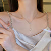 Wholesale Alloy Clavicle Chain Necklace With Fritillaria Flower Design And Electroplating Treatment Light Luxury Style For Women