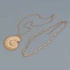 Wholesale Alloy Conch Necklace Two Piece Women's Fashion Exaggerated Snake Bone Chain Geometric Electroplated Accessories