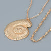 Wholesale Alloy Conch Necklace Two Piece Women's Fashion Exaggerated Snake Bone Chain Geometric Electroplated Accessories