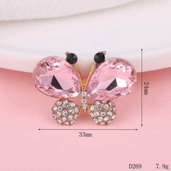 Wholesale Alloy Crystal Butterfly Diy Jewelry Accessories Hair Accessories Headdress Phone Shell With Electroplating
