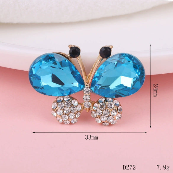 Wholesale Alloy Crystal Butterfly Diy Jewelry Accessories Hair Accessories Headdress Phone Shell With Electroplating