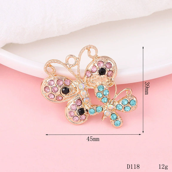 Wholesale Alloy Crystal Butterfly Diy Jewelry Accessories Hair Accessories Headdress Phone Shell With Electroplating