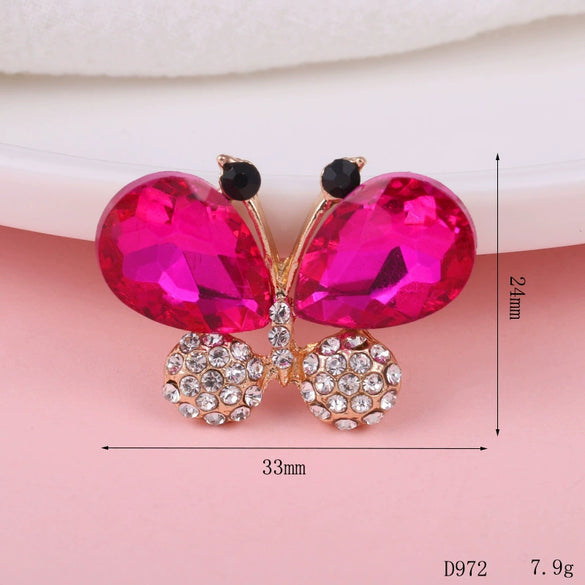 Wholesale Alloy Crystal Butterfly Diy Jewelry Accessories Hair Accessories Headdress Phone Shell With Electroplating