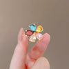 Wholesale Alloy Crystal Flower Antiglare Brooch Buckle Electroplating For Women