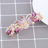 Wholesale Alloy Crystal Flower Hair Clip For Women Simple Electroplated Ponytail Clip Highend Elegant Headwear