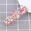 Wholesale Alloy Crystal Flower Hair Clip For Women Simple Electroplated Ponytail Clip Highend Elegant Headwear
