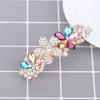 Wholesale Alloy Crystal Flower Hair Clip For Women Simple Electroplated Ponytail Clip Highend Elegant Headwear