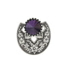 Wholesale Alloy Crystal Ring With Carved Flower And Geometric Pattern For Women