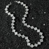 Wholesale Alloy Cuban Chain Hip Hop Style Geometric Full Diamond Stitching Necklace