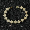 Wholesale Alloy Cuban Chain Hip Hop Style Geometric Full Diamond Stitching Necklace