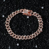 Wholesale Alloy Cuban Chain Men's Hiphop Style Geometric Diamond Stitching Necklace