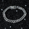 Wholesale Alloy Cuban Chain Men's Hiphop Style Geometric Diamond Stitching Necklace