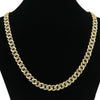 Wholesale Alloy Cuban Chain Necklace Hiphop Style Geometric Pattern Full Diamond Colored For Men