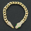Wholesale Alloy Cuban Chain Necklace With Geometric Pattern And Snake Head Magnetic Buckle For Women Light Luxury Design With Diamond Treatment
