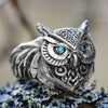 Wholesale Alloy 3D Animal Owl Ring Electroplated Punk Hip Hop Trendy Women's Ring