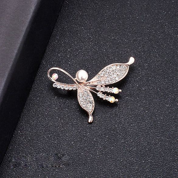 Wholesale Alloy Deer Brooch With Flower Pattern Electroplated For Women's Jewelry Accessories