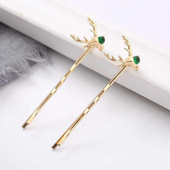 Wholesale Alloy Deer Head Hairpin Hair Accessories For Women With Electroplating Process And Minimalist Animal Style