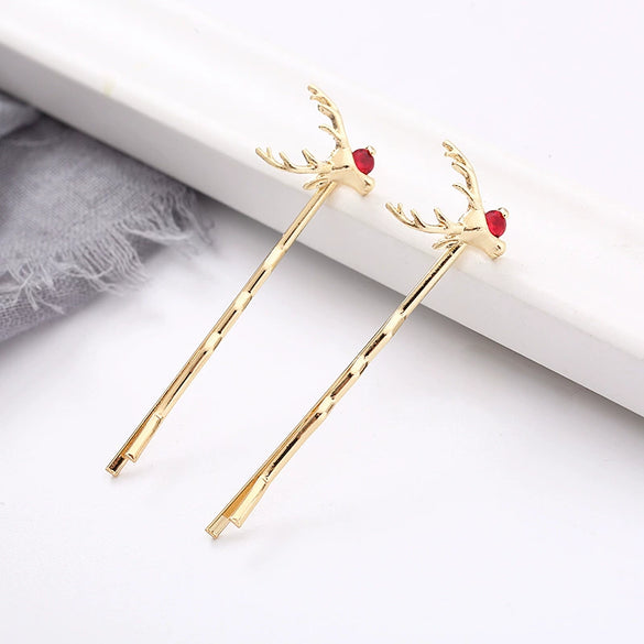 Wholesale Alloy Deer Head Hairpin Hair Accessories For Women With Electroplating Process And Minimalist Animal Style