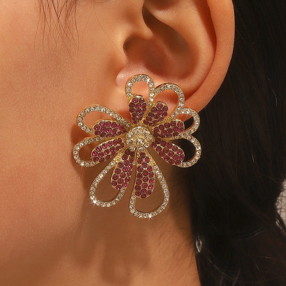 Wholesale Alloy Diamond Animals And Flowers Earrings For Women