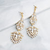 Wholesale Alloy Diamond Earrings Exaggerated Retro Style Electroplated For Women