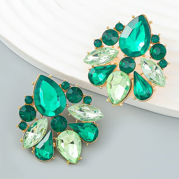 Wholesale Alloy Diamond Geometric Earrings For Women
