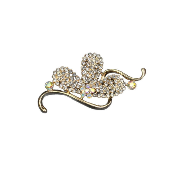 Wholesale Alloy Diamondencrusted Vintage Bow Brooch With Electroplating For Women's Clothing Accessories