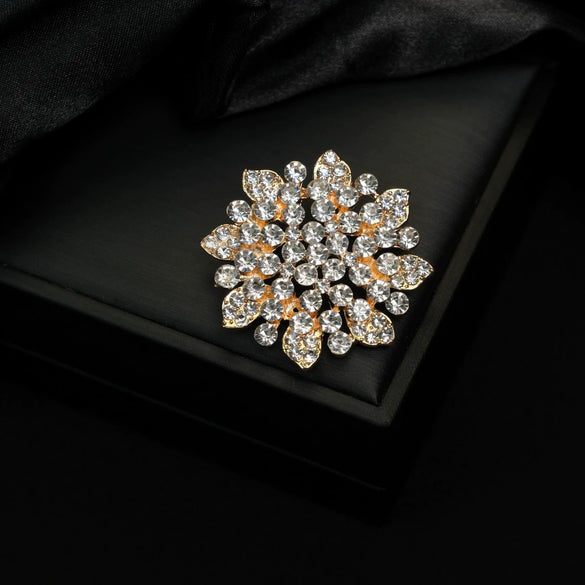 Wholesale Alloy Diamondencrusted Vintage Bow Brooch With Electroplating For Women's Clothing Accessories