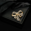 Wholesale Alloy Diamondencrusted Vintage Bow Brooch With Electroplating For Women's Clothing Accessories