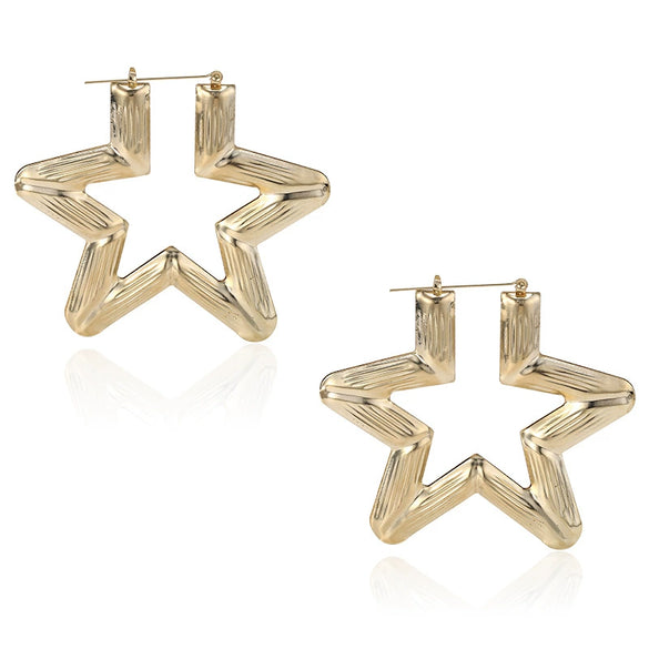 Wholesale Alloy Double Geometric Punk Style Women's Earrings With Electroplating Treatment