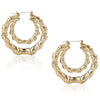 Wholesale Alloy Double Geometric Punk Style Women's Earrings With Electroplating Treatment