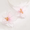 Wholesale Alloy Doublelayer Textile Fabric Microinlay Threedimensional Flower Earrings For Women