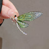 Wholesale Alloy Dragonfly Brooch With Flower Pattern Natural Style Electroplated Women's Jewelry