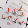 Wholesale Alloy Drop Oil Square Stud Earrings Accessories Jewelry Making Material With 925 Silver Needle