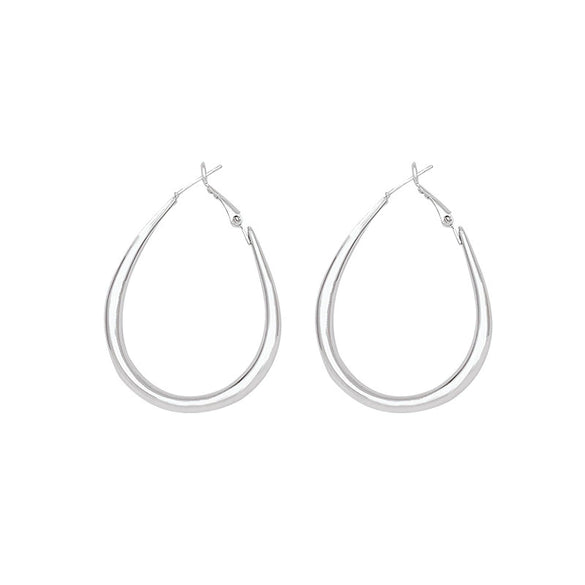 Wholesale Alloy Drop Plain Hoop Earrings For Women Electroplated