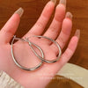 Wholesale Alloy Drop Plain Hoop Earrings For Women Electroplated
