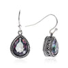 Wholesale Alloy Drop Shape Exotic Natural Style Women's Colorful Inlay Glass Earrings Jewelry