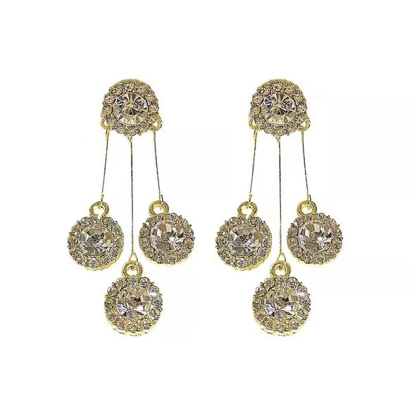 Wholesale Alloy Dropshaped Geometric Women's Long Tassel Earrings
