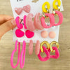 Wholesale Alloy Earrings With Cartoon Heart Bear Design Stainless Steel Needle Electroplating Unisex