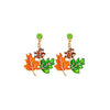 Wholesale Alloy Earrings With Leaf Geometric Animal Zodiac Patterns And Electroplating For Women