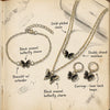 Wholesale Alloy Electroplated Animal And Zodiac Shaped Butterfly Pendant Necklace Bracelet Set And Niche High End Oil Drip Earrings For Women