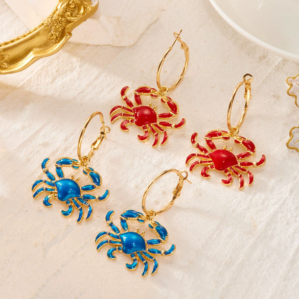 Wholesale Alloy Electroplated Animal Patterned Earrings For Women With Vacation Style