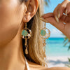 Wholesale Alloy Electroplated Animal Shaped Starfish And Conch Pendant Earrings For Women