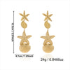 Wholesale Alloy Electroplated Animal Zodiac Starfish Shell Pendant Earrings For Women