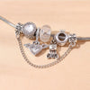 Wholesale Alloy Electroplated Bracelet With Angel Wings Bear Crown Rhombus Geometric Animal Zodiac Pendants
