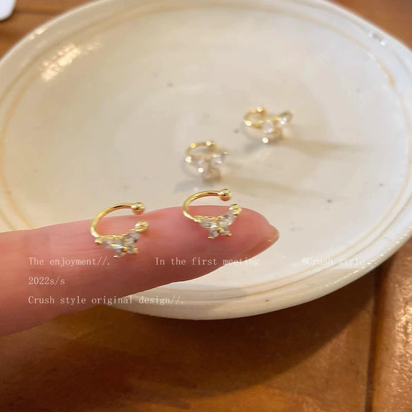 Wholesale Alloy Electroplated Butterfly Insect Style Nonpierced Ear Cuff For Women