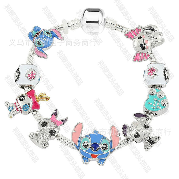 Wholesale Alloy Electroplated Cartoon Character Beaded Charm Bracelet For Unisex