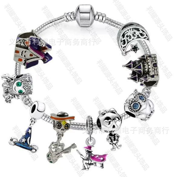 Wholesale Alloy Electroplated Cartoon Character Beaded Charm Bracelet For Unisex