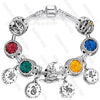 Wholesale Alloy Electroplated Cartoon Character Beaded Charm Bracelet For Unisex