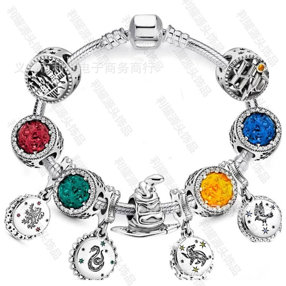 Wholesale Alloy Electroplated Cartoon Character Beaded Charm Bracelet For Unisex